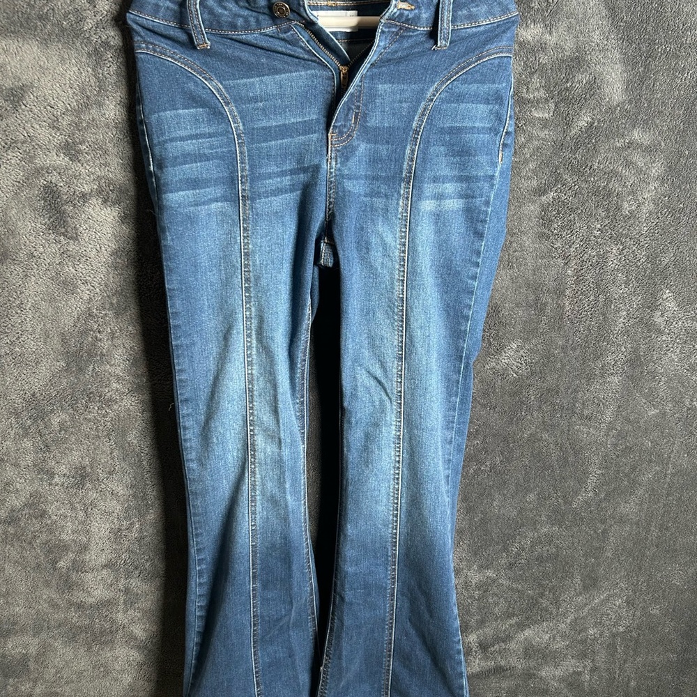Vanilla Star Blue Flare Wide Leg Jeans